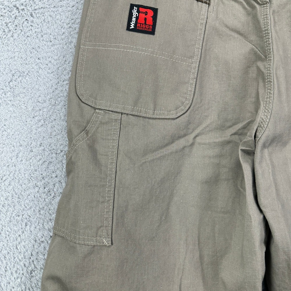 NEW Wrangler Riggs Workwear Mens 38X32 Pants Carpenter Tan Relaxed Fit Jeans - Picture 8 of 12